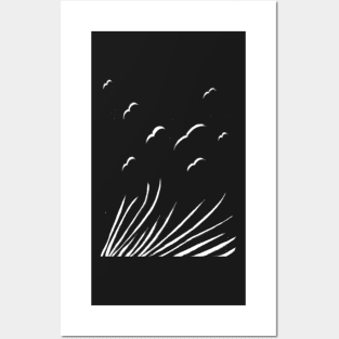 Birds and Grass Posters and Art